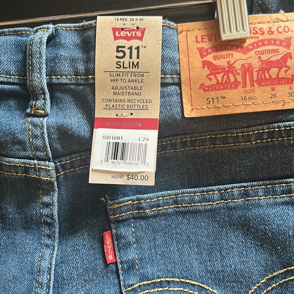 Levi’s 511 slim fit Jeans 16 regular W 28 L 30 - Picture 4 of 6